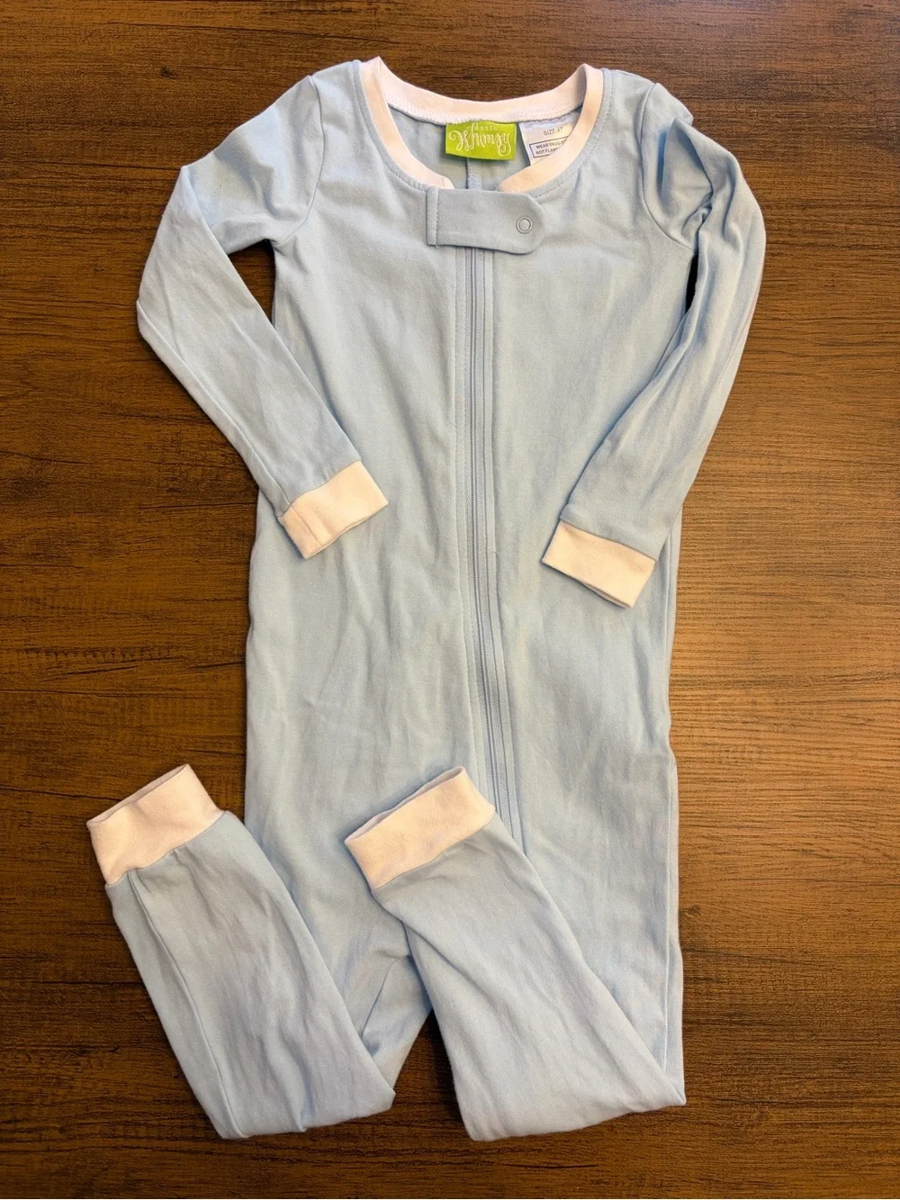 Classic Whimsy Light Blue Zip-Front Pajamas